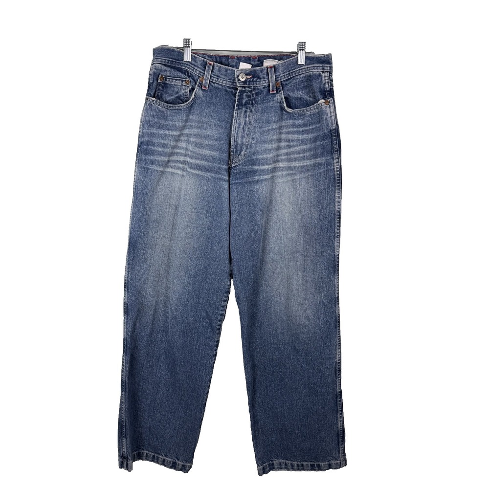 Vintage Lucky Brand Dungarees Jeans Mens 33 x 31 Blue Made in USA Denim Y2K 90s